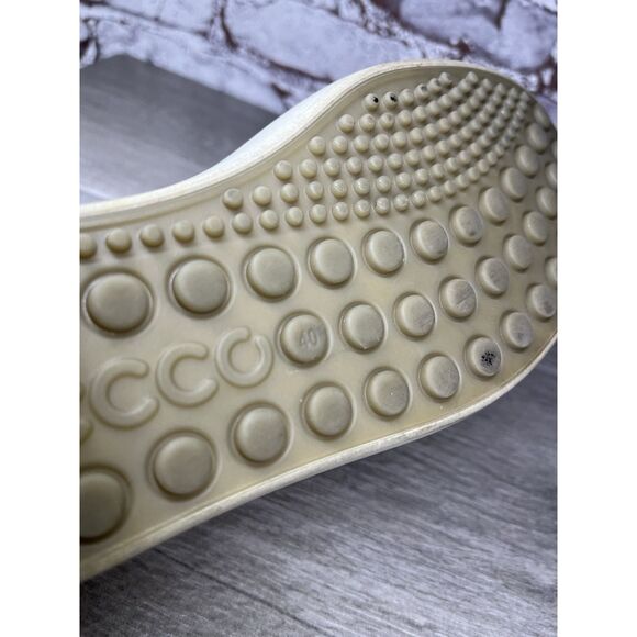 ECCO Soft 7 Stone Metallic Silver Leather Casual Sneakers Women Sz 40EU/9.5M US - Picture 13 of 16